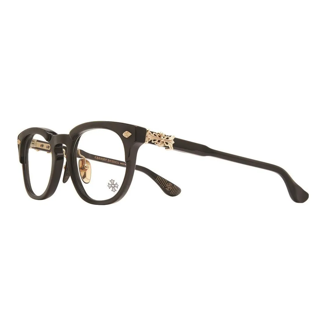 Chrome Hearts Plate Frame Round Eyeglass Frames Unisex