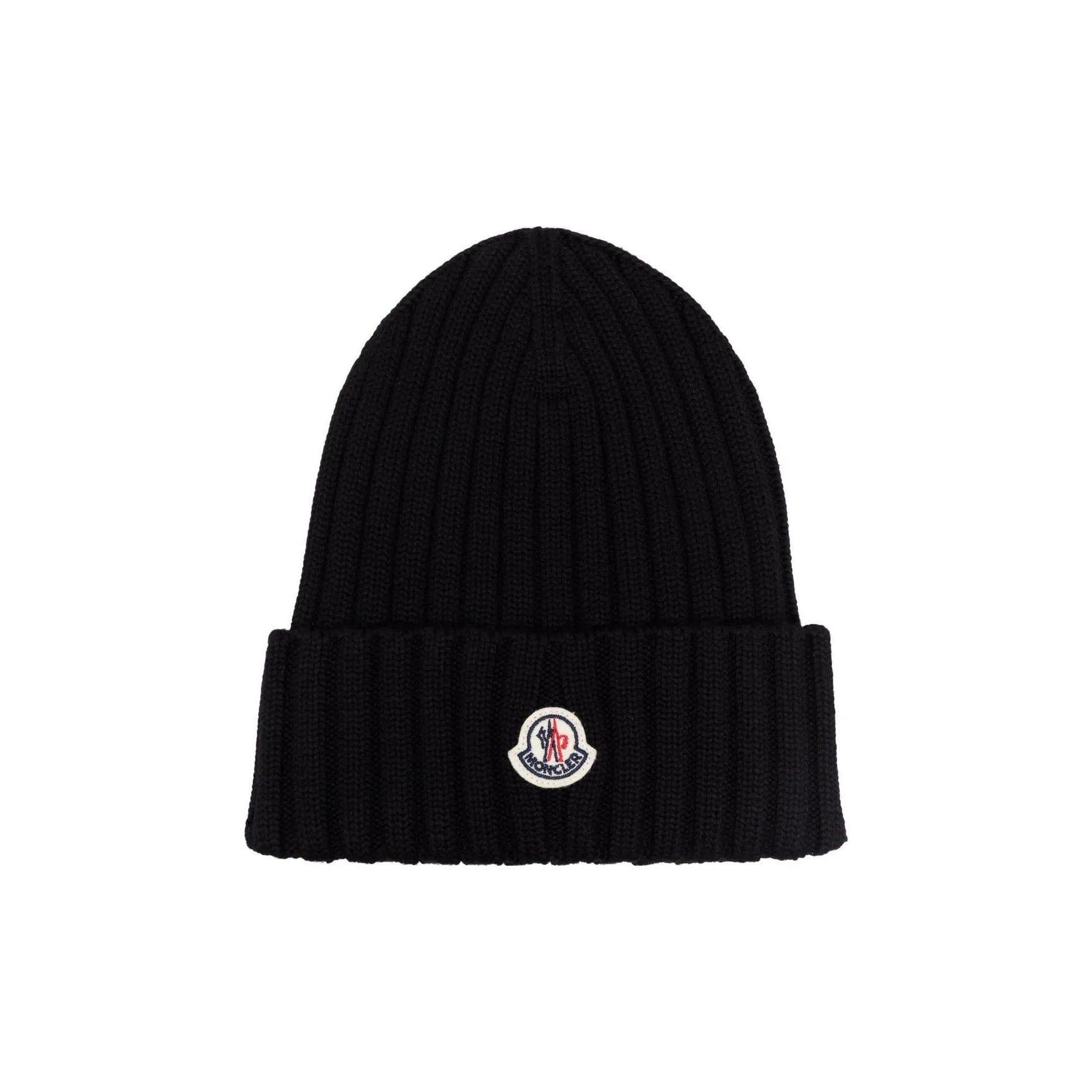 Moncler Ribbed Logo Knit Beanie