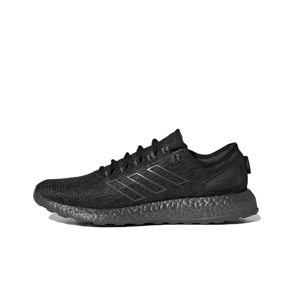 Adidas Pure Boost Low Топ Беговые кроссовки Унисекс Черный