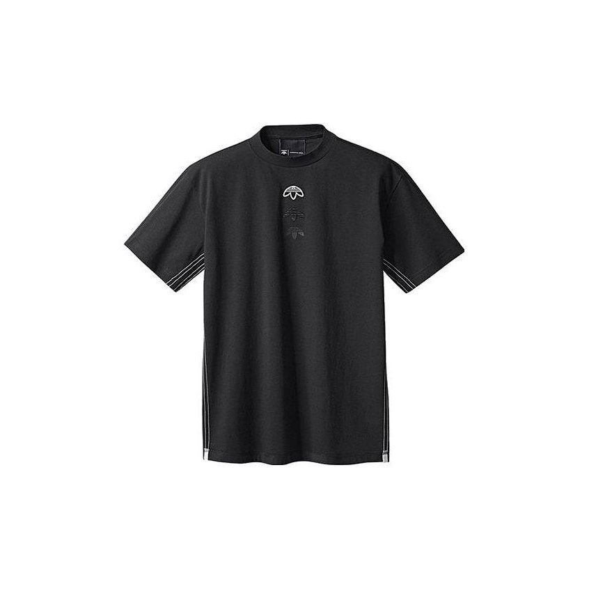 Tシャツ・カットソー Alexander Wang FW25 Logo patch polo shirt (4KC3253065 001) puff logo tee in cotton jersey in LIGHT HEATHER GREY