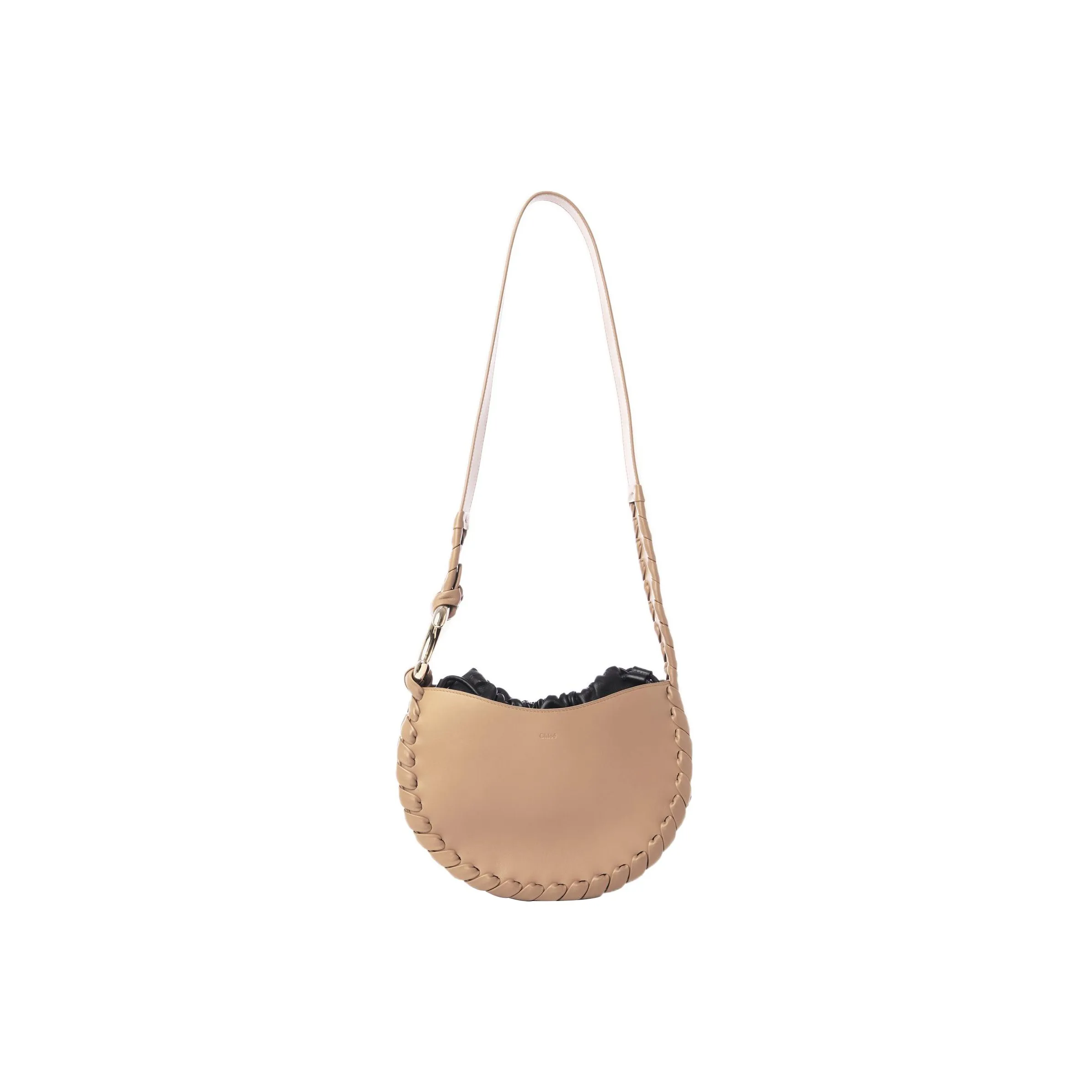 Chloe Chloé Bags Cow Leather Hobo Bag Handbag Shoulder Bag Crossbody Bag Small Size Women's Light Umber