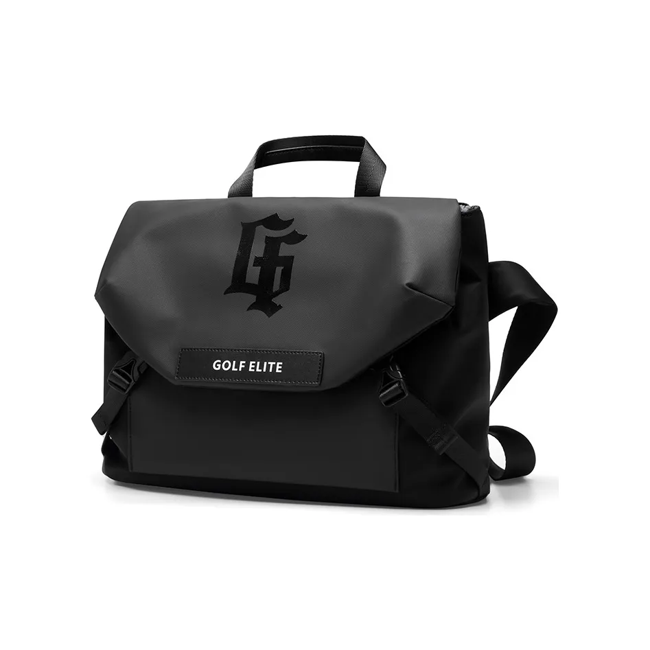 GOLF Fabric/Synthetic Leather Flap Messenger Bag Students Backpack Crossbody Handbag Shoulder Bag Regular Men's Black