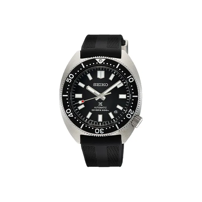 SEIKO Presage Series Automatic Mechanical Movement Silicone Strap Watch Men's Watches Black Dial