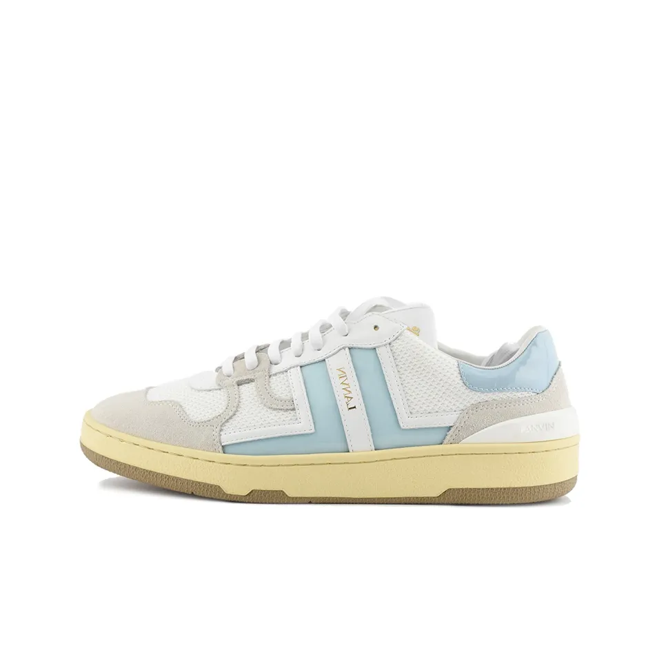 Lanvin Clay Stylish Skateboarding Shoes Men's White Blue
