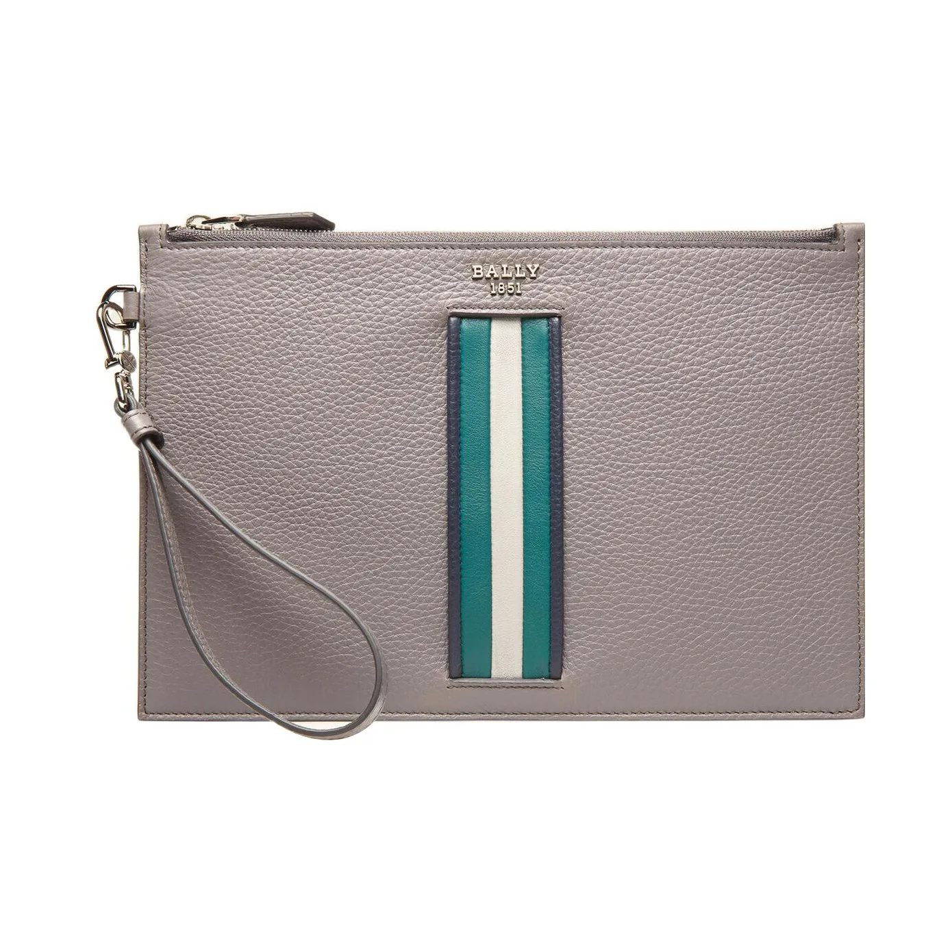 BALLY Клатч из коровьей кожи мужской серый