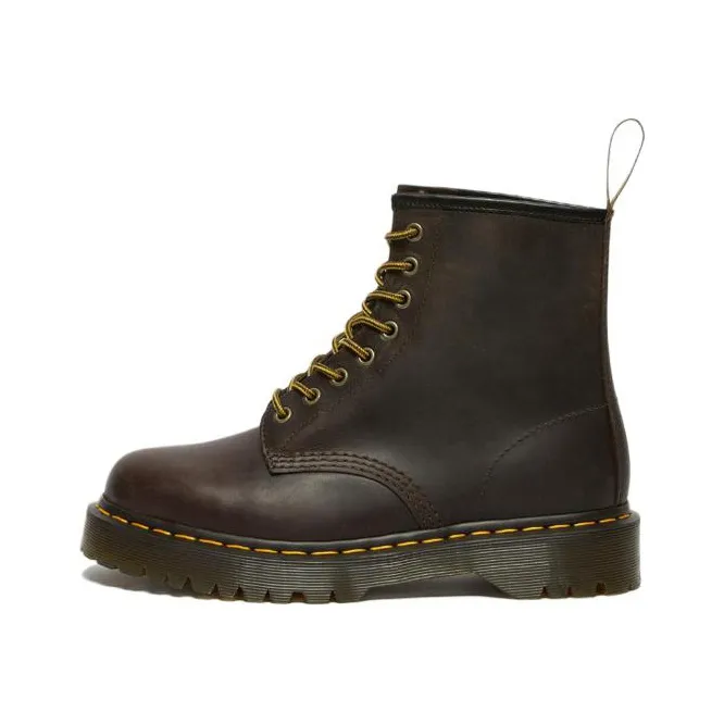 Dr. Martens 1460 Bex Crazy Horse Leather Lace Up Boots 'Dark Brown'
