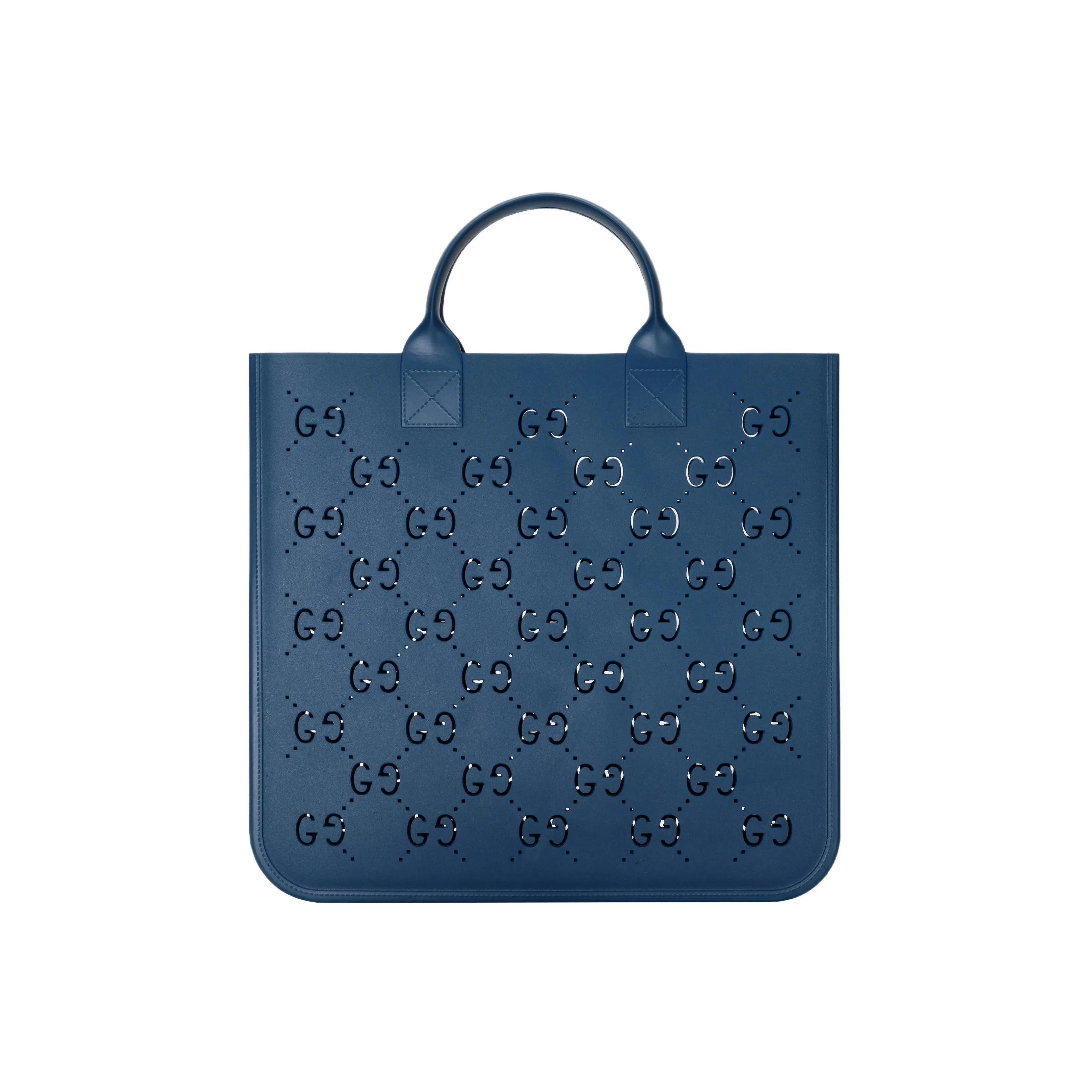 GUCCI Rubber Tote Bag Shopping Bag Handbag Kids' Bags Regular Kids' Blue