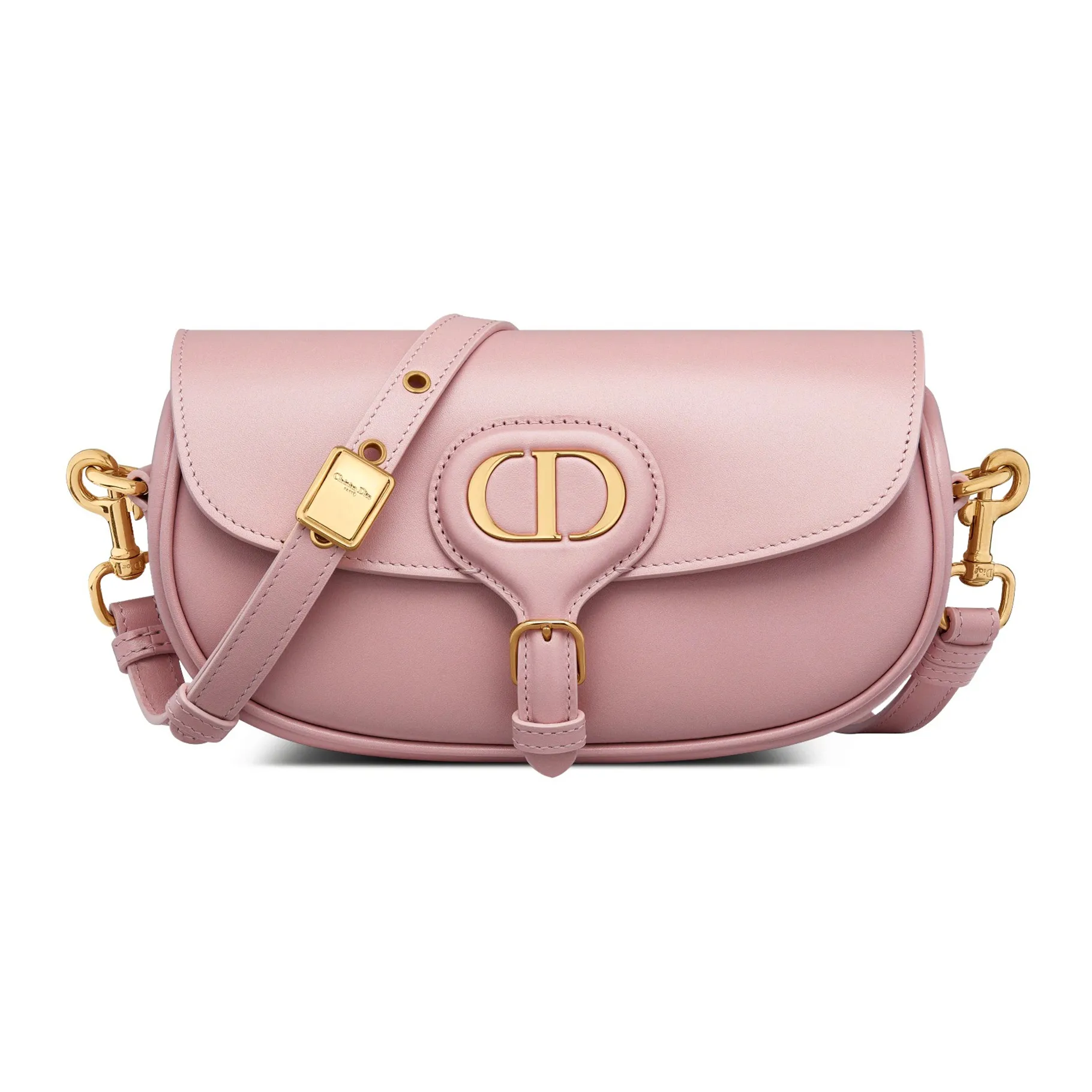 DIOR Bobby East West Smooth Cow Leather Shoulder Bag, Crossbody Bag Women's Vintage Pink