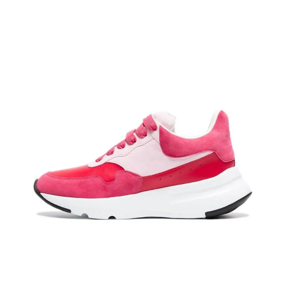 Alexander McQueen Runner Low Топ Повседневная обувь Женская Белая Красная