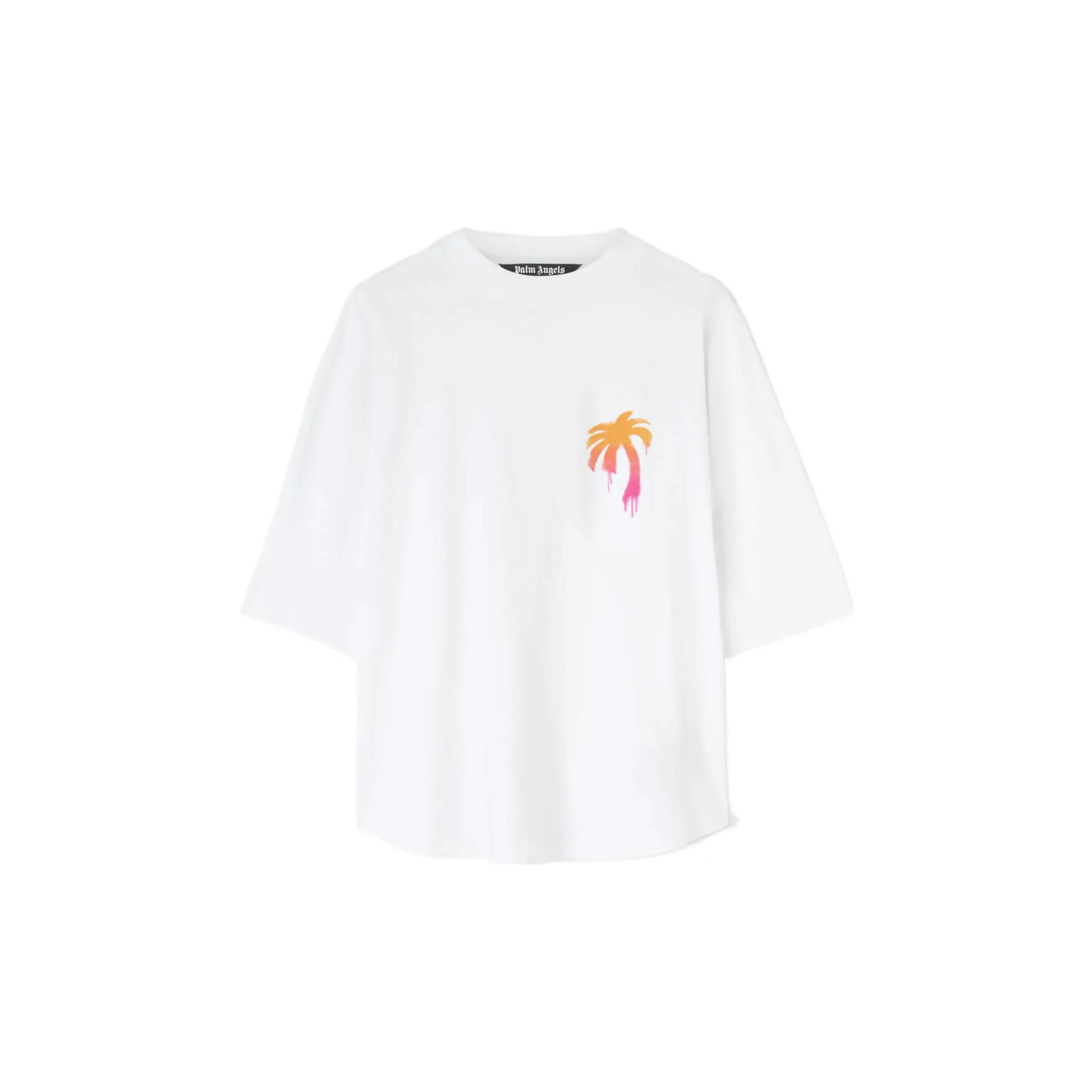 PALM ANGELS Sprayed Palm Logo Over T Shirt