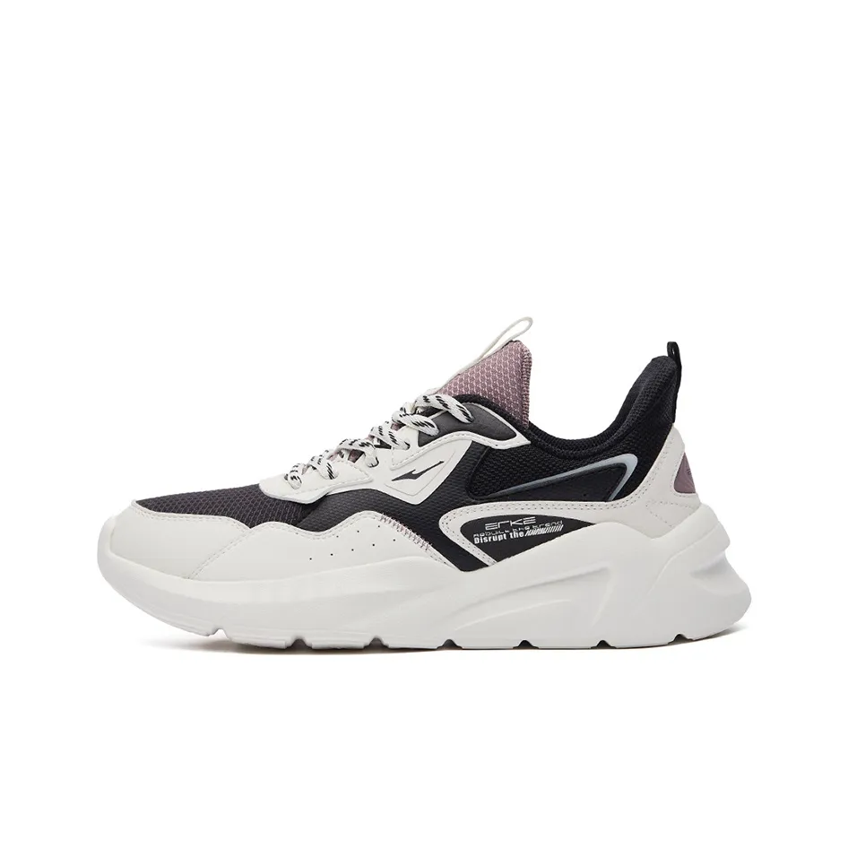 Erke Lightweight Low Top Casual Shoes Women's Black Purple