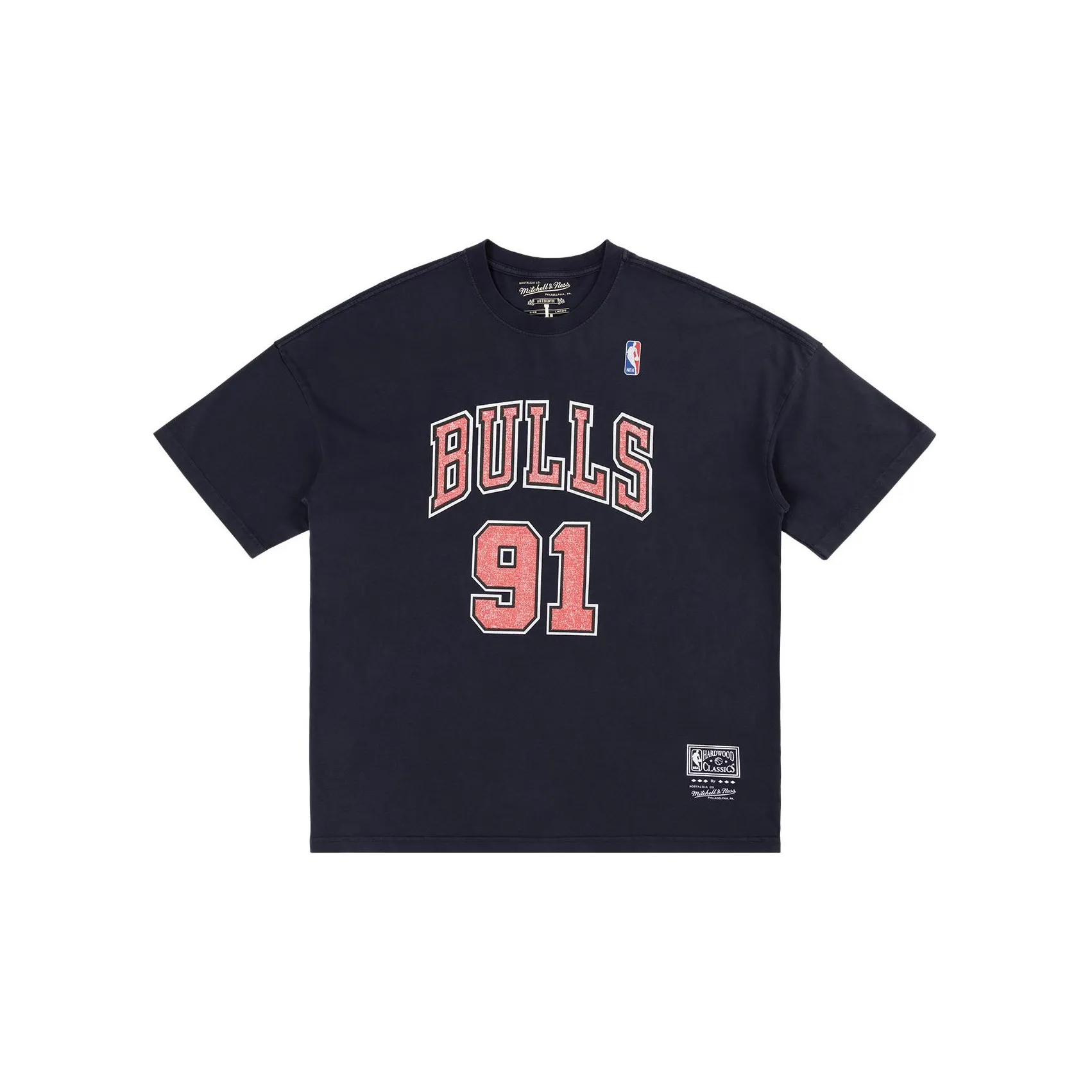 Mitchell & Ness Set in Sleeve T Shirt Unisex Black