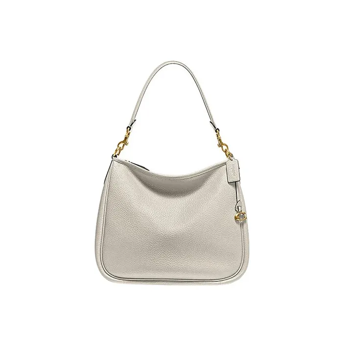 COACH Cary Soft Pebble Texture Cow Leather Handbag, Crossbody Bag, Shoulder Bag Women's Chalk White