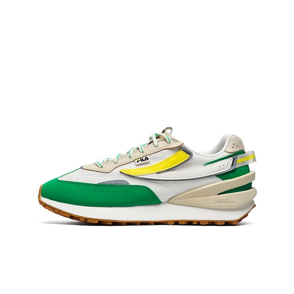 FILA JOGGER 3 Cushioning Anti Slip Wear Resistant Breathability Low Top Casual Shoes Men's White Green