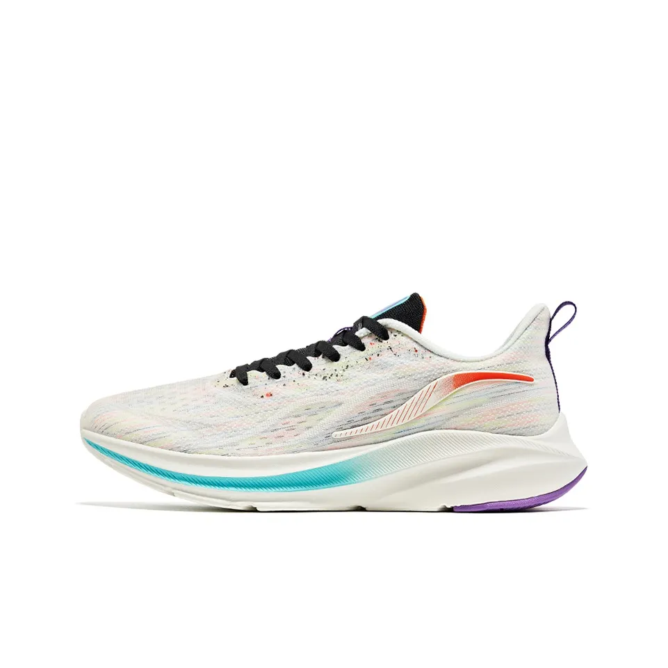 Erke Дышащий Амортизация Устойчивый к истиранию Низ Устойчивый к истиранию Низкий Топ Беговые кроссовки Мужской Флуоресцентный Гонки Апельсин