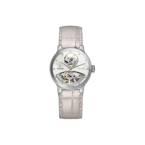 RADO Автоматический Механический Movement Женские Crystal Collection Часы 33mm*10mm Серебряные