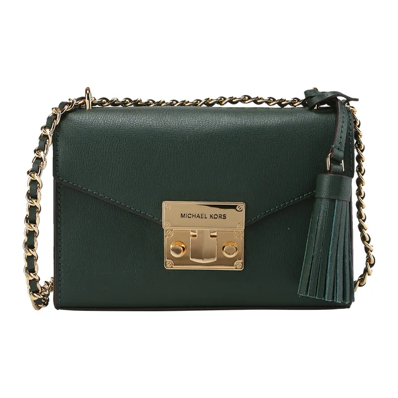 MICHAEL KORS Rose Cow Leather Crossbody Bag Small Size Women's Green