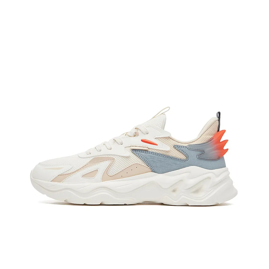 Erke Low-Top Sports Casual Shoes Men's White Orange