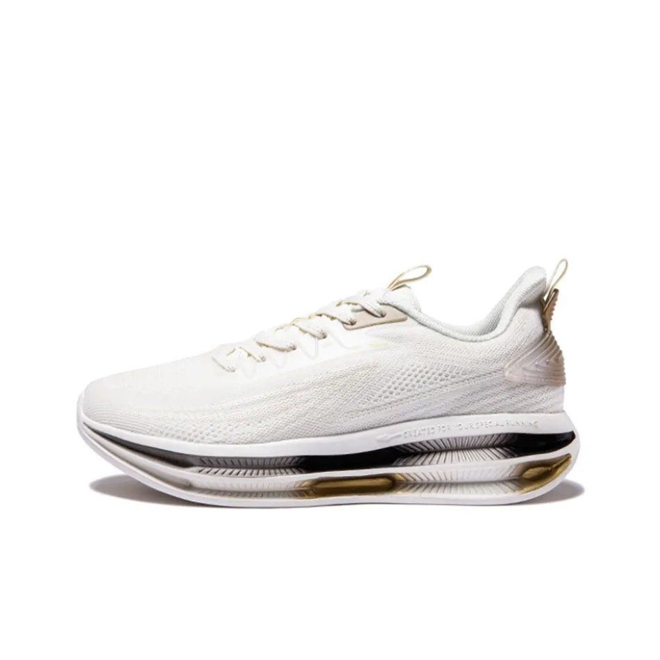 Erke Low-Top Casual Running Shoes Men's White Gold
