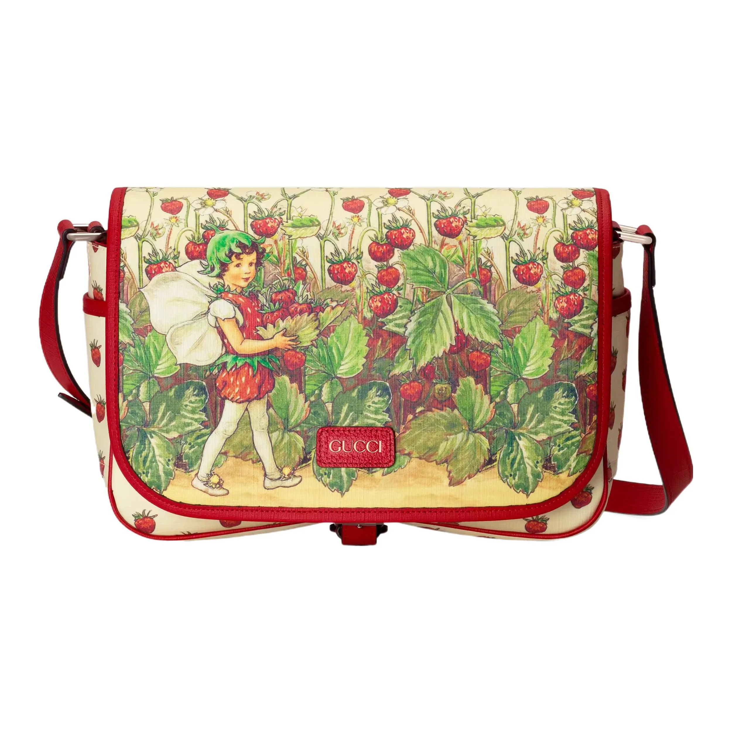 GUCCI Canvas Messenger Bag Shoulder Bag Crossbody Bag Regular Kids' Ivory