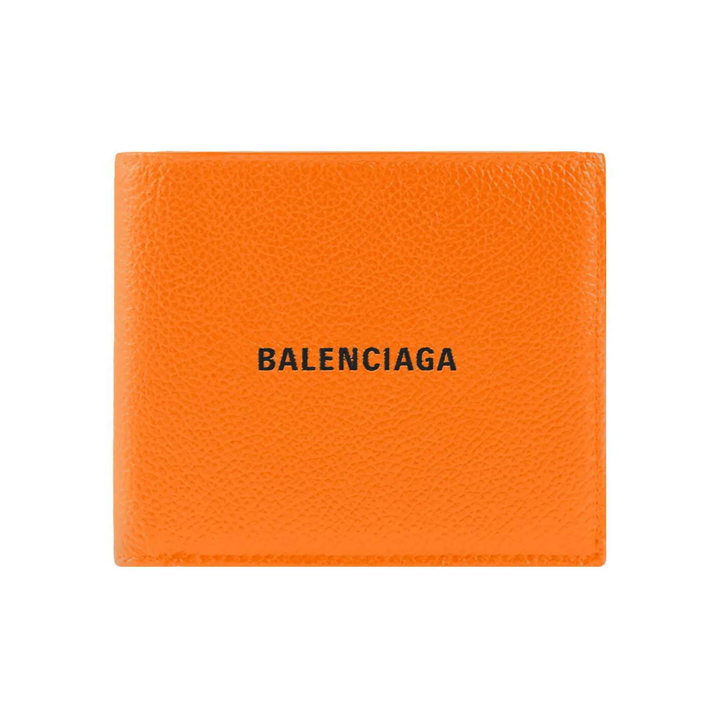 Balenciaga Cash Square 8 Card Slot 2 Bill Compartments Folded Wallet Orange/Black