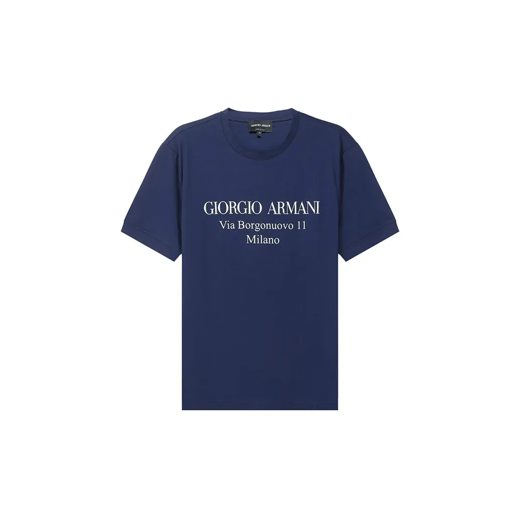 GIORGIO ARMANI T Shirts Men's Ink Blue