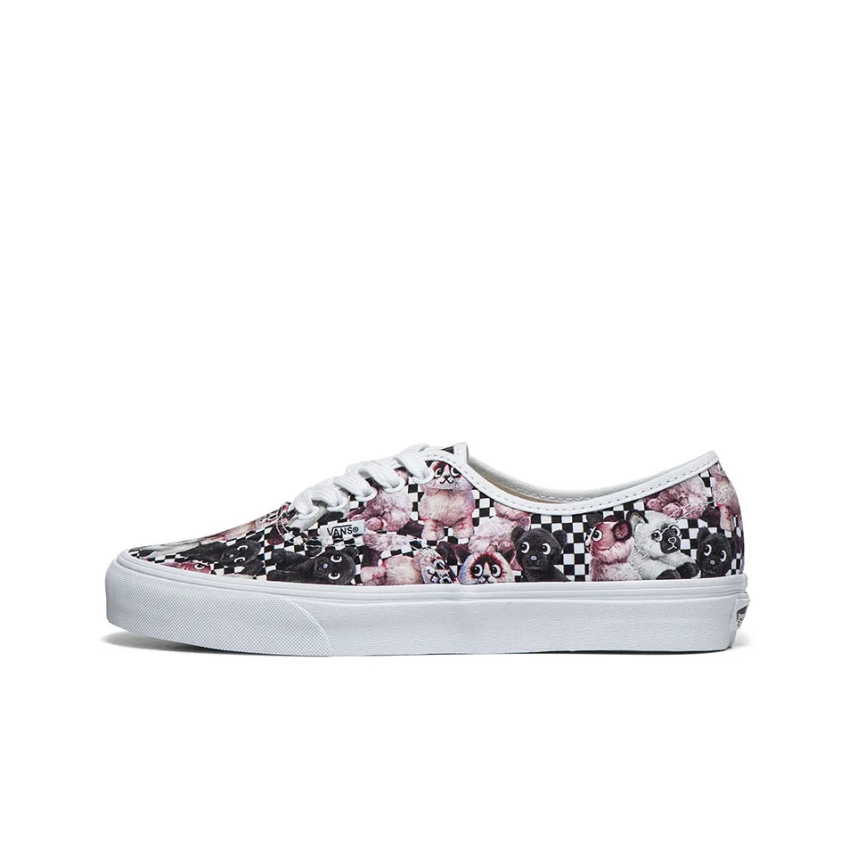 VANS Authentic Low Top Скейтборд Кроссовки Unisex Черный Розовый
