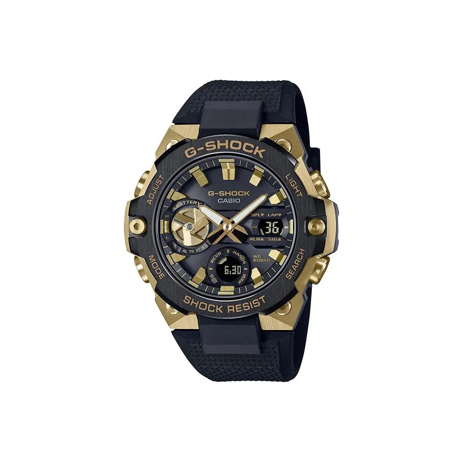 CASIO Кварцевый механизм Смольный ремешок Мужские часы Черный циферблат