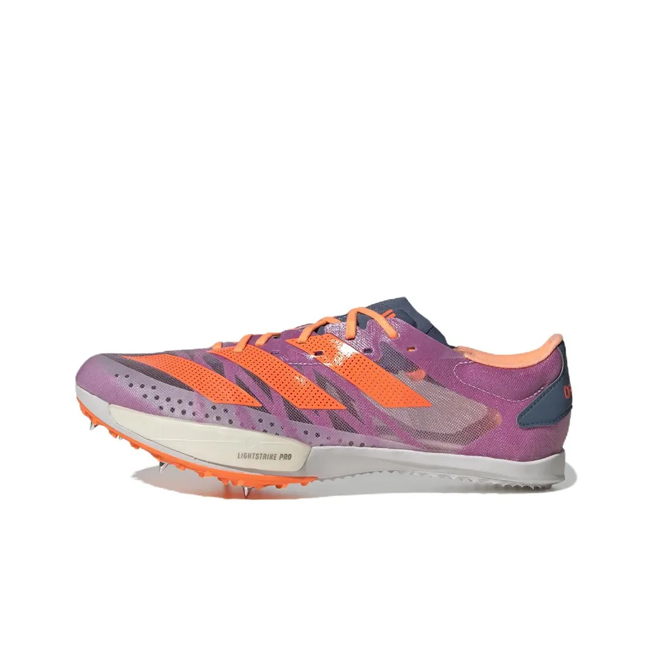 Adidas Adizero Ambition Шок Absorbers Противоскользящий Устойчивый к истиранию Низкий Топ Беговые кроссовки Унисекс Фиолетовый Оранжевый