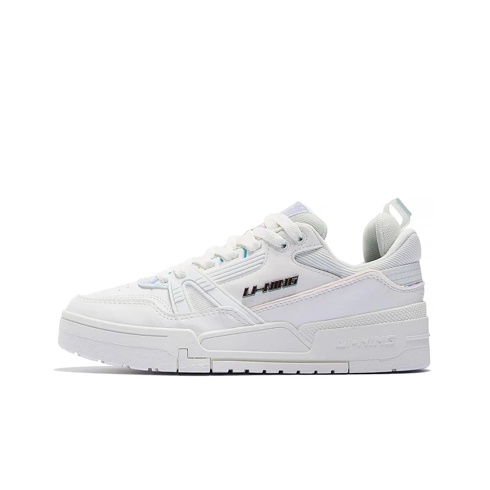 LiNing 001 BTC BTC Low Top Skateboard Shoes Women's White Blue