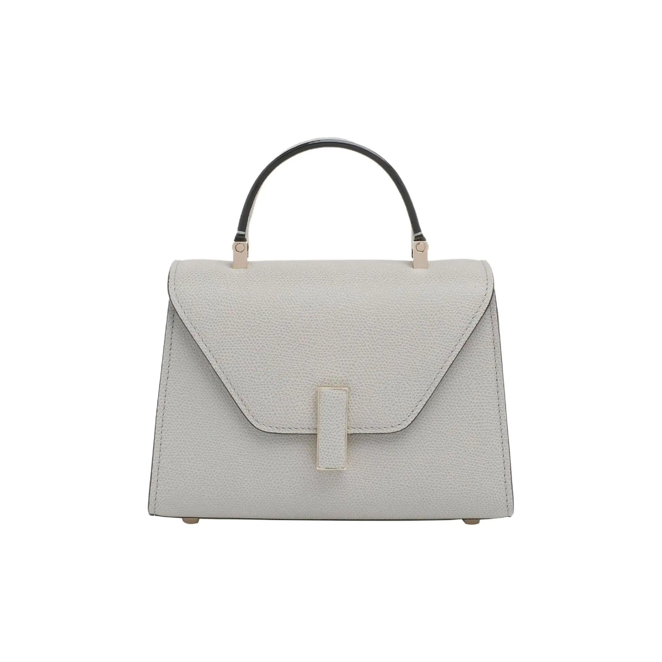 Valextra Iside Millepunte Calfskin Shoulder Bag, Crossbody Bag, Handbag Women's Gray