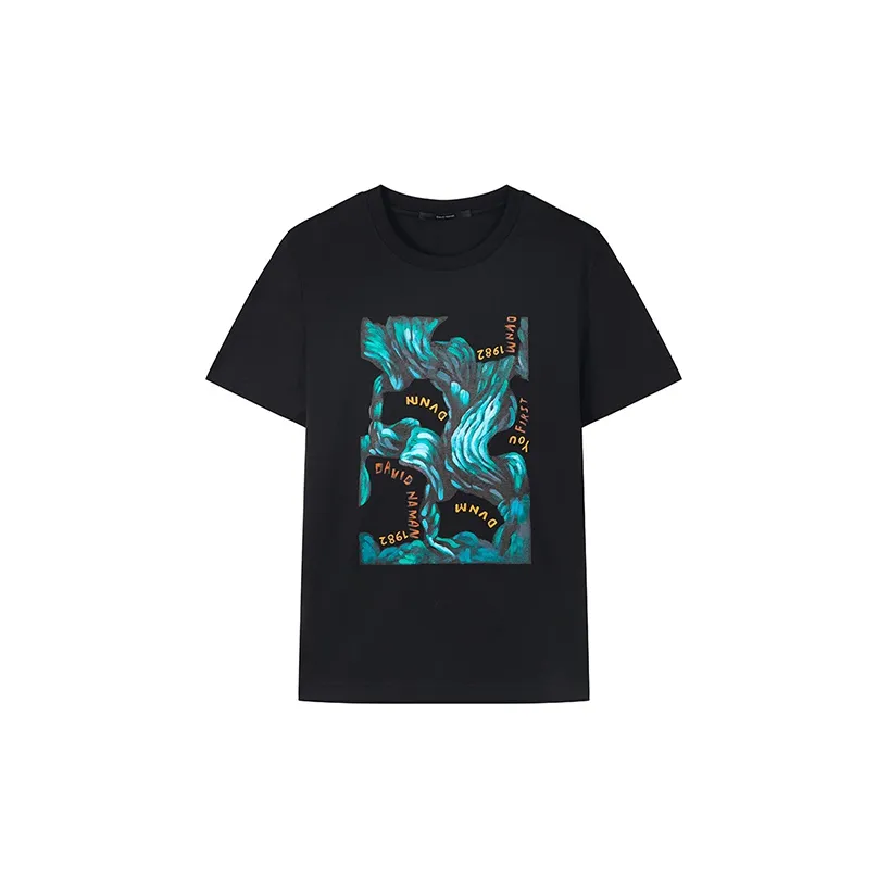 DAVID NAMAN FW22 Straight T Shirt Men's Black