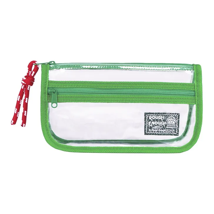 Rough Enough PVC Makeup Bag Pen Pouch Storage Bag Toiletry Bag Regular Unisex Transparent