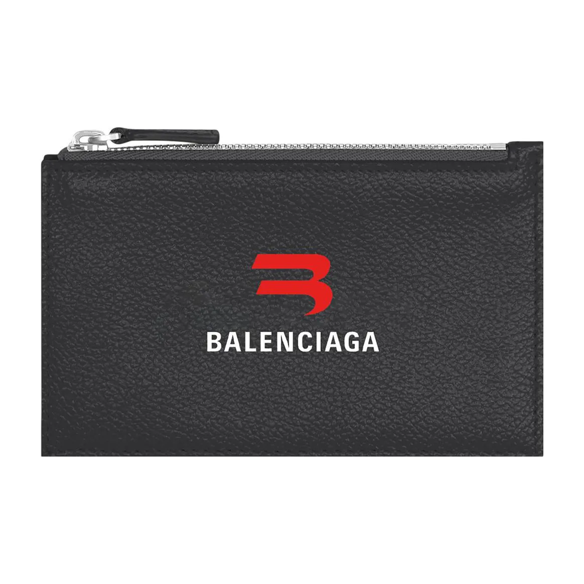 Balenciaga Grained Calfskin Coin Purse, Card Holder, Wallet Men's Black