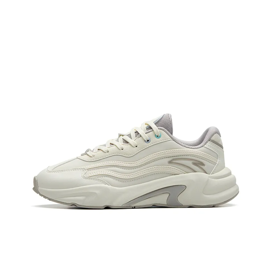 Anta Lightweight Low Top Sports Casual Shoes Women's Light Beige White
