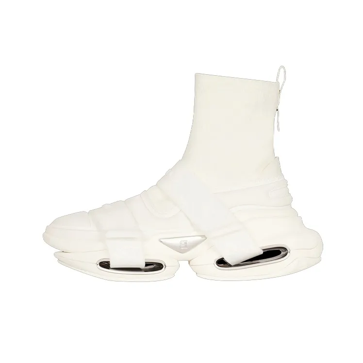 BALMAIN B-Bold Cushioning Anti-Slip And Wear-Resistant High-Top Sports Lifestyle Casual Shoes Men's White