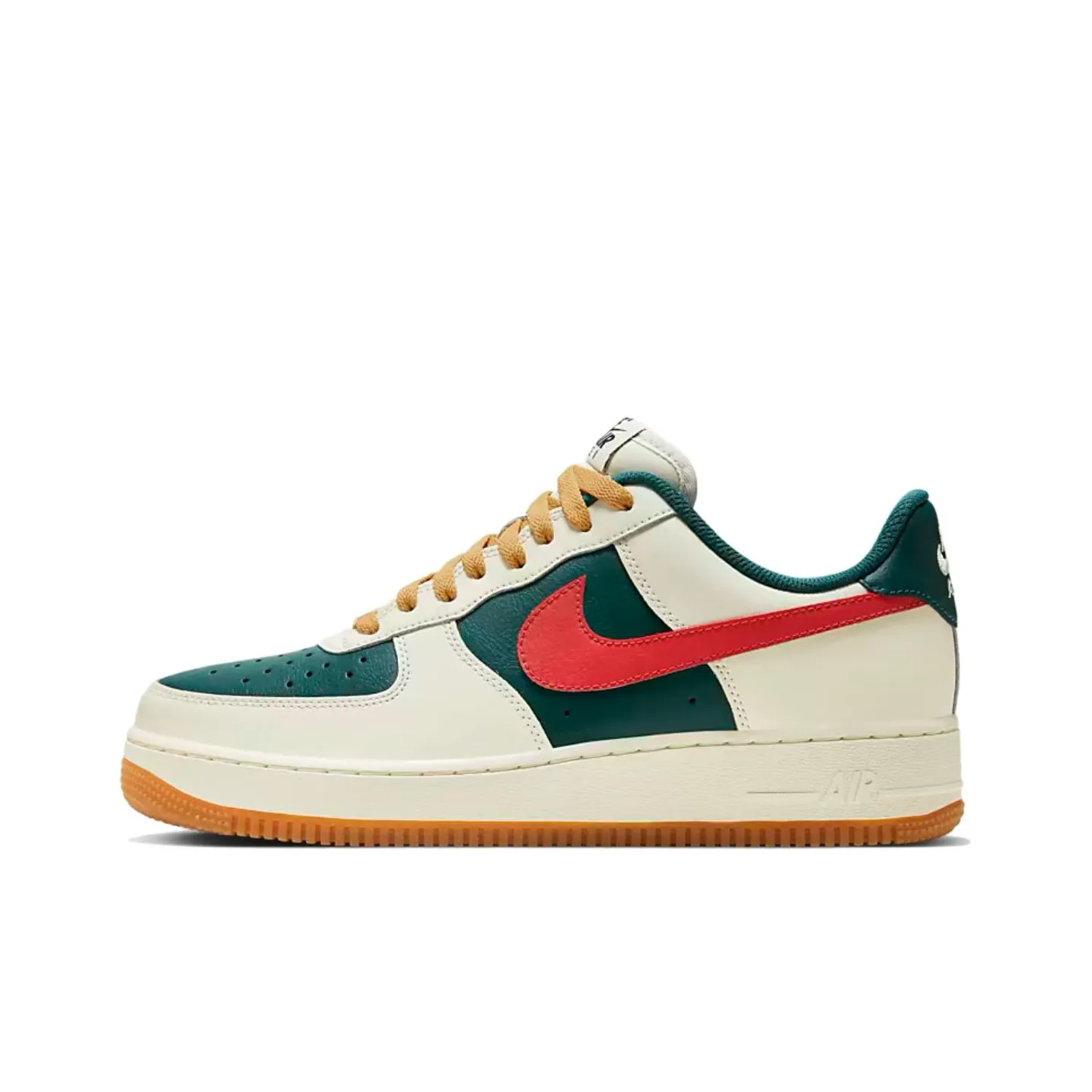 Nike Air FORCE 1 Low Топ Скейтборд Кроссовки Унисекс Белый Зеленый Красный