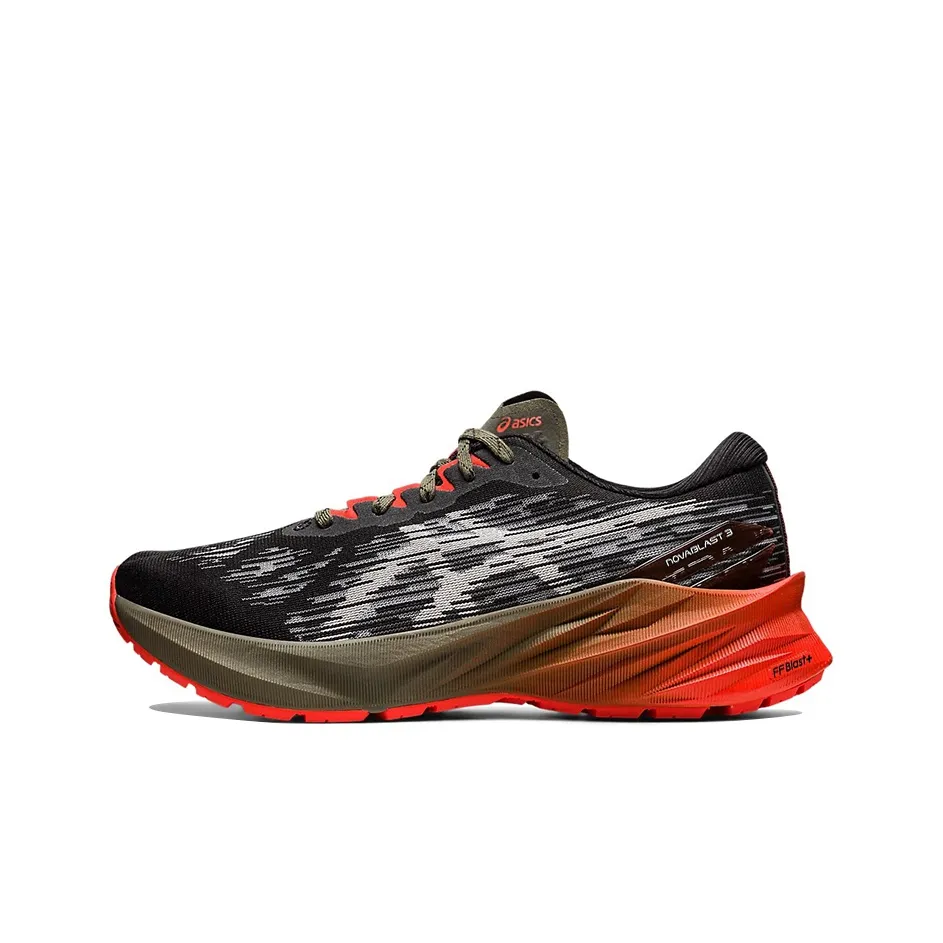 Asics Novablast 3 TR Low Топ Беговые кроссовки Мужские Черный Белый Коричневый