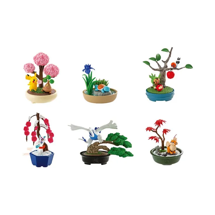 RE MENT Pokémon Character Collection Potted Plant Collection 2 Четыре SEASONS История Слепые коробки Целая коробка 6 шт