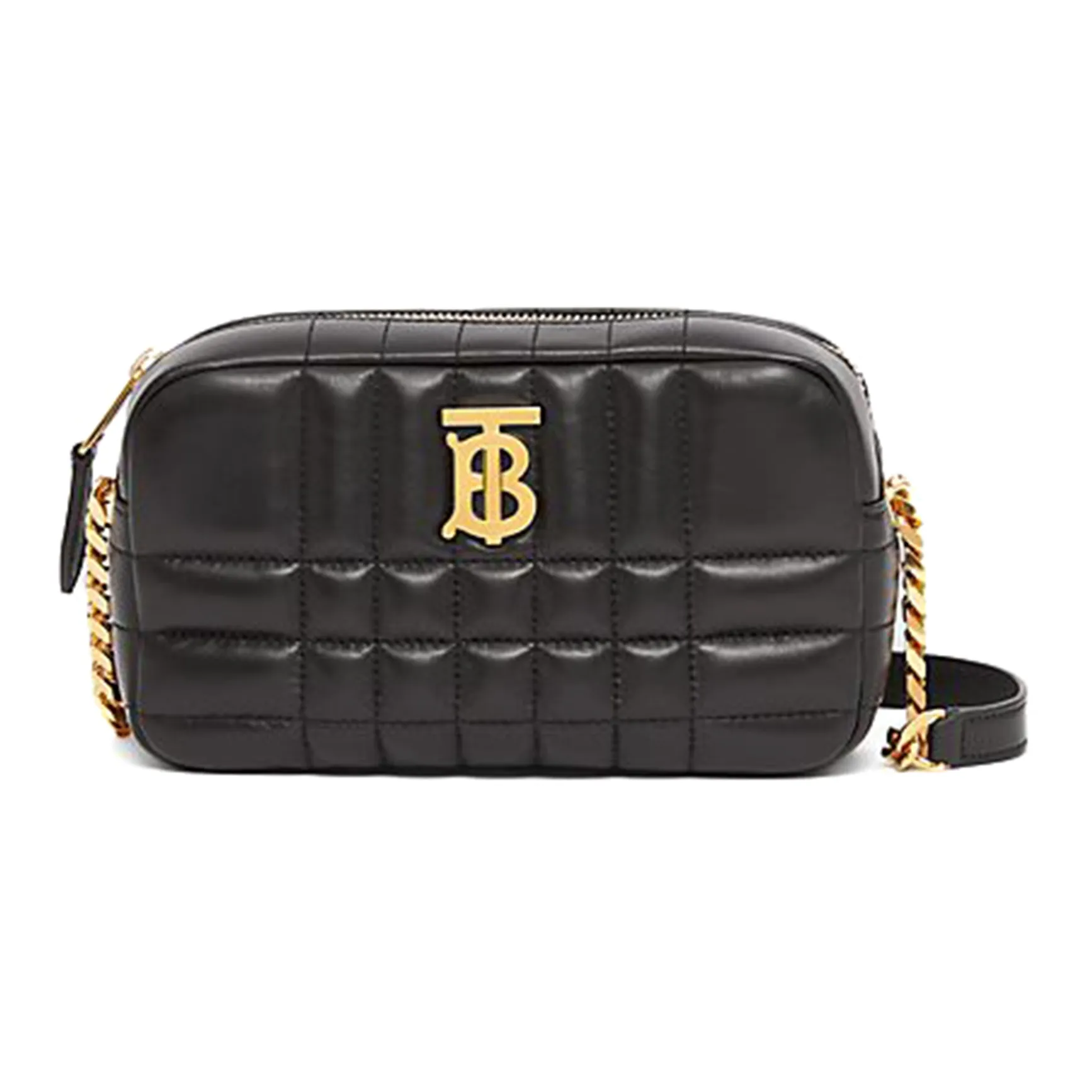 Burberry Quilted Leather Mini Lola Camera Bag Black/Gold tone