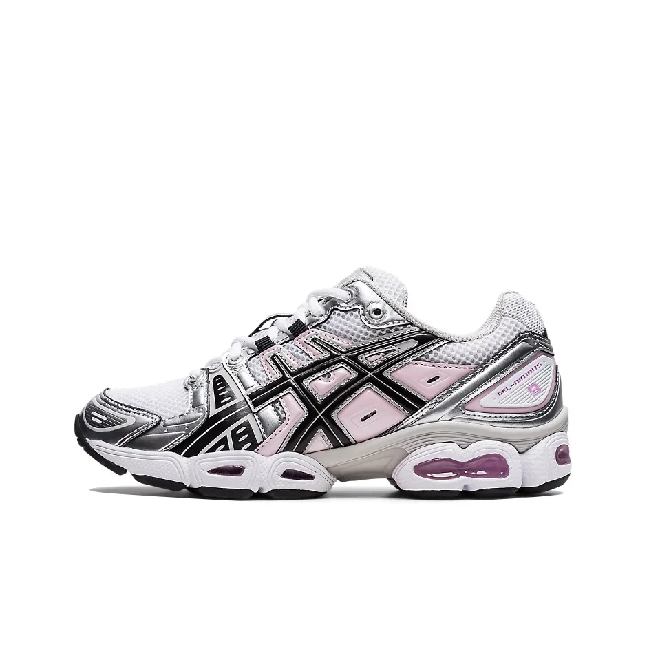 Asics Gel Nimbus 9 White Black Light Pink Women's