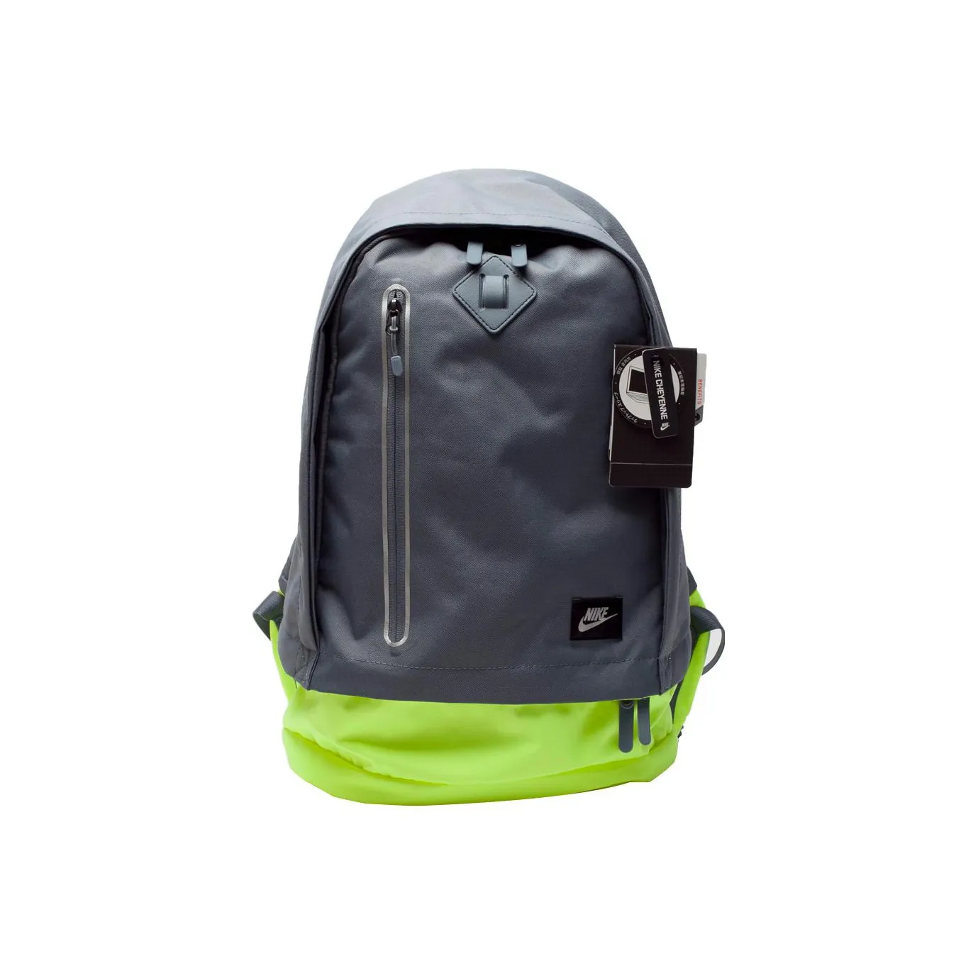 Nike Polyester Backpack Dual Strap Bag Regular Unisex Black Neon Yellow