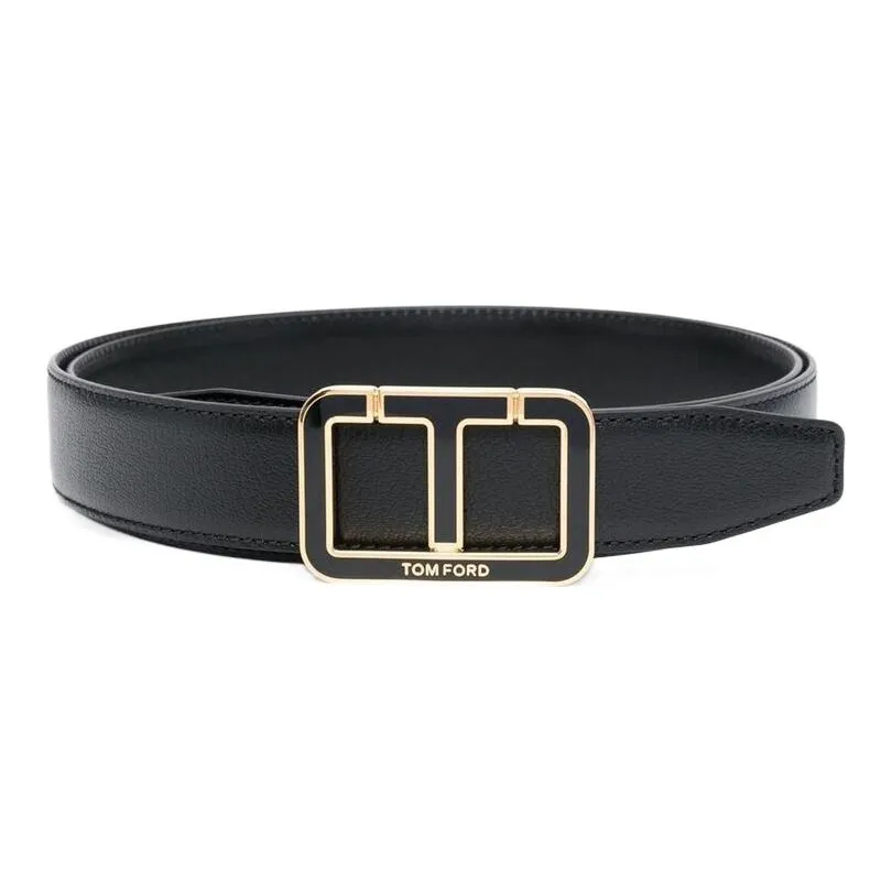 TOM FORD Logo buckle Leather Belt