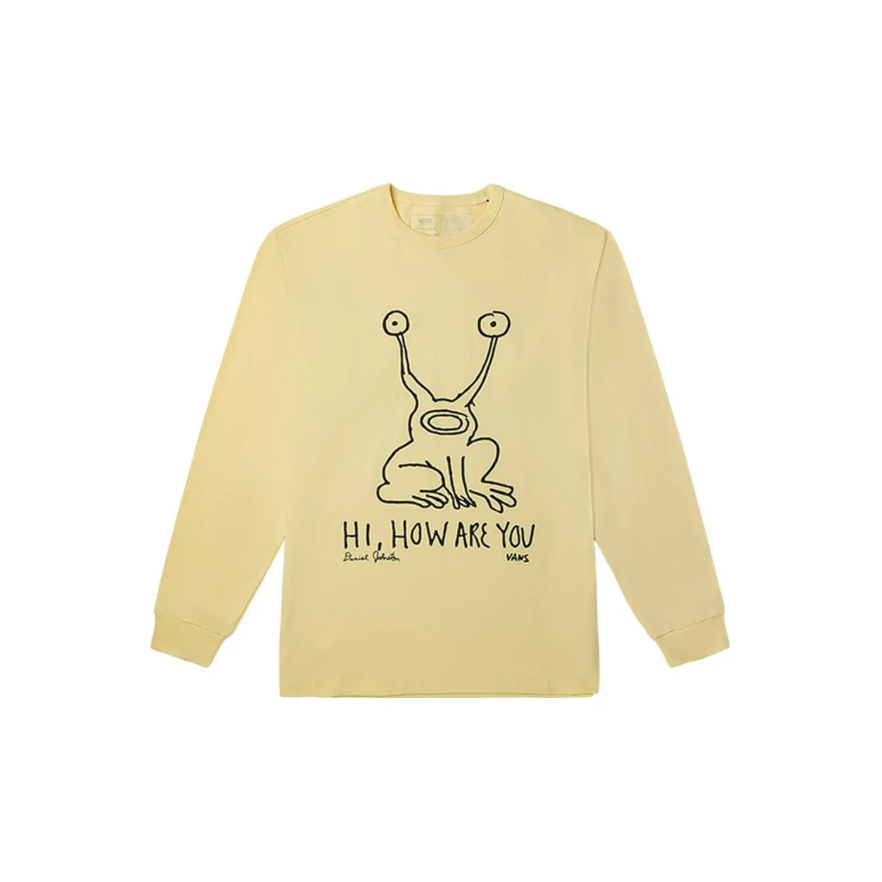 VANS x JOHNSTON Рукав с спущенным плечом T-рубашка Унисекс Желтая