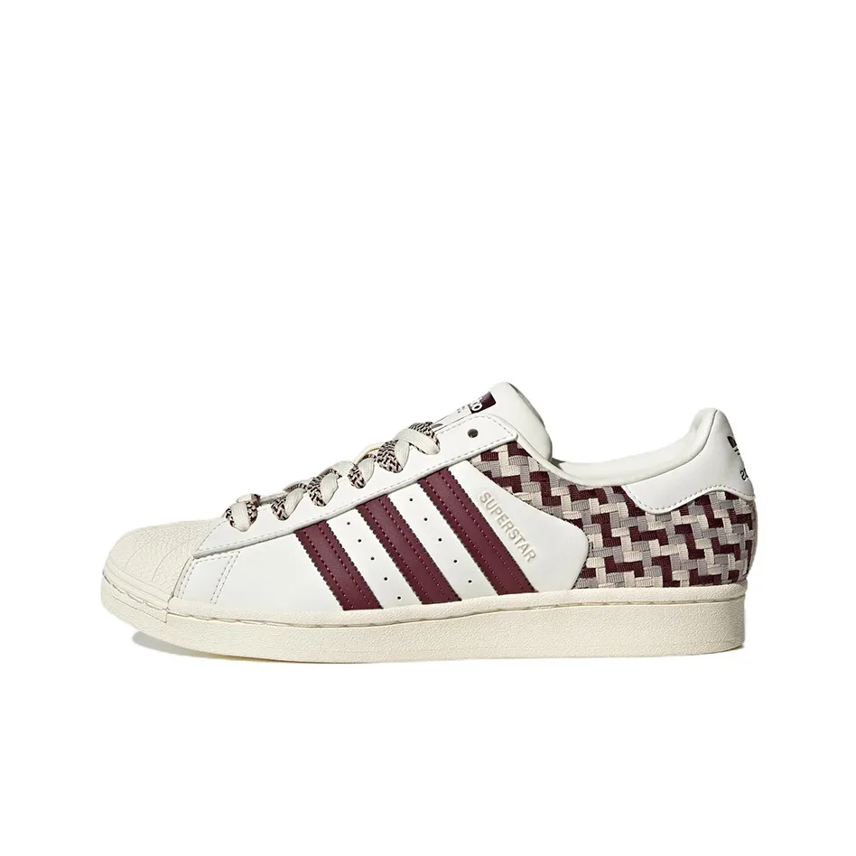 Adidas Originals Superstar Skateboard Shoes 'Off White Maroon' Women's