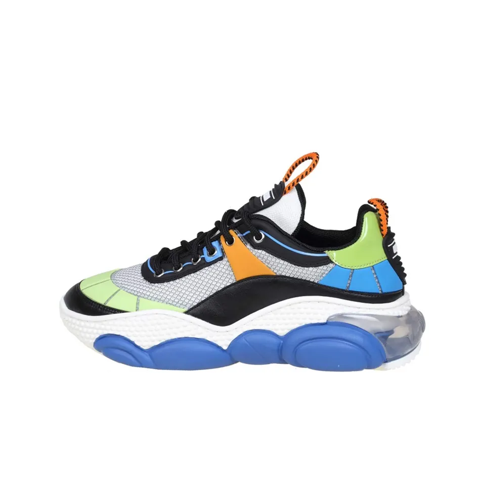 MOSCHINO BOLLA 35 Низкий Топ Повседневная Обувь Мужская Синий Серый Белый