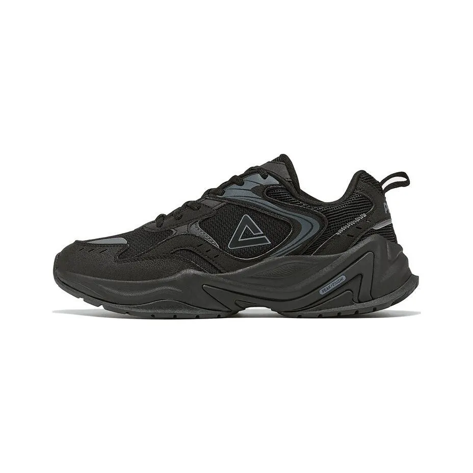 PEAK State Pole Source Back Casual Shoes Men's Low Top All Black