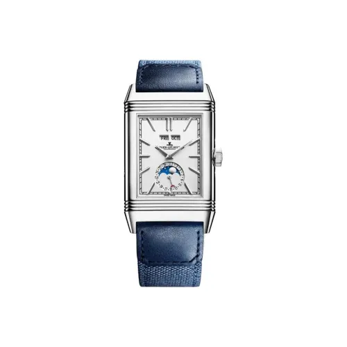 Jaeger LeCoultre Ручной Механический Движение Мужские Flip Collection REVERSO Часы 49,4mm*29,9mm Серебряный
