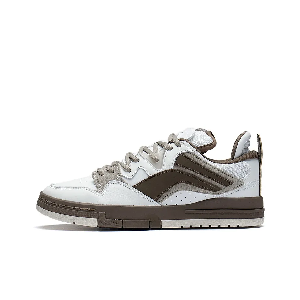 LiNing Wei Wu PRO Pro Cushioning Lightweight Wear-Resistant Slip-Resistant Low-Top Skateboard Shoes Women's Khaki