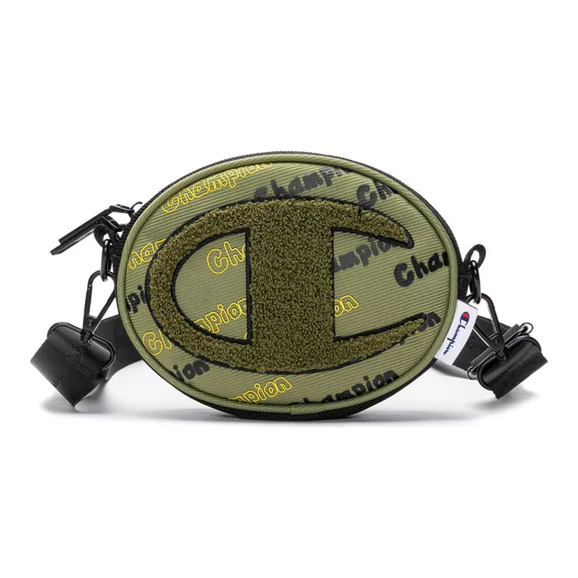 Champion Melting Sadness Collaboration Fabric Round Bag, Crossbody Bag, Shoulder Bag Unisex Green